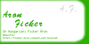 aron ficker business card